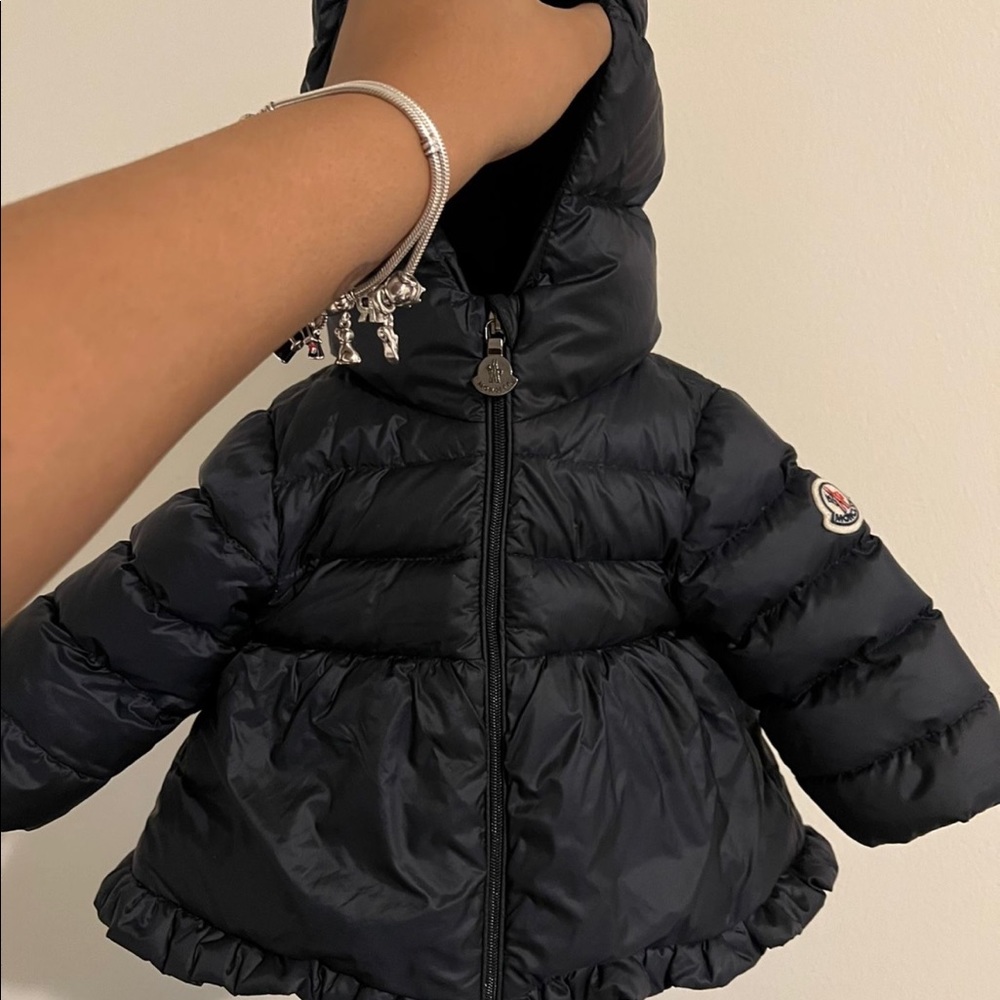 Moncler Odile Down Jacket Quilted Jacket, midnight blue, 3-6 months.